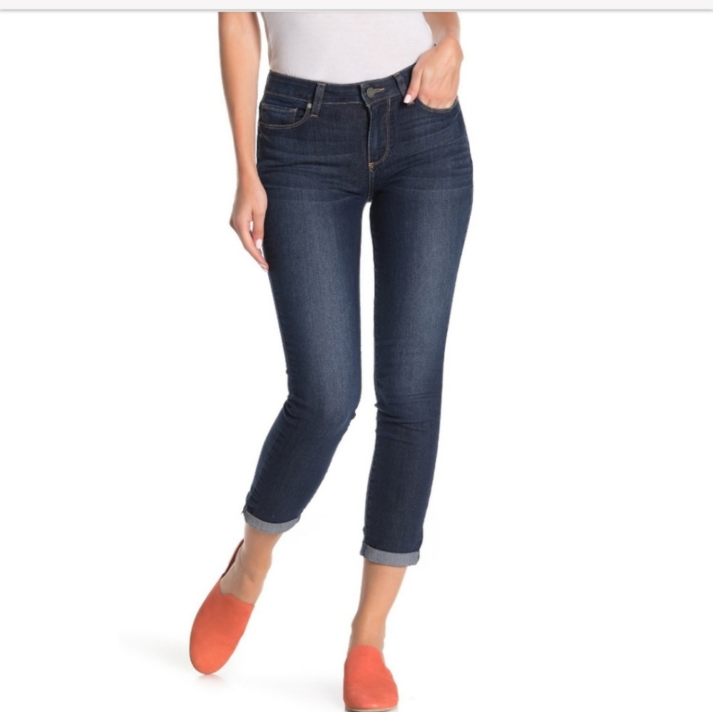 Paige Kylie Crop cuffed jeans navy size 25